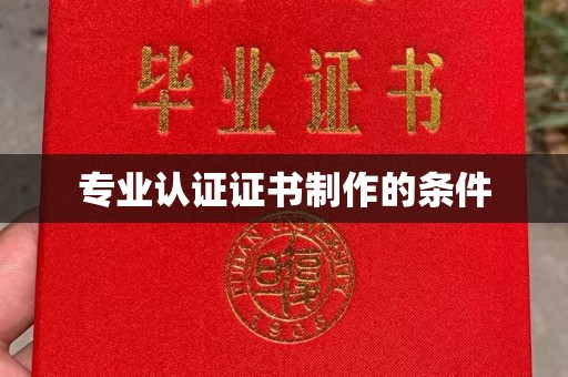 托克逊专业认证证书制作的条件