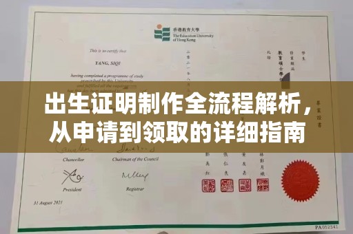 托克逊出生证明制作全流程解析，从申请到领取的详细指南